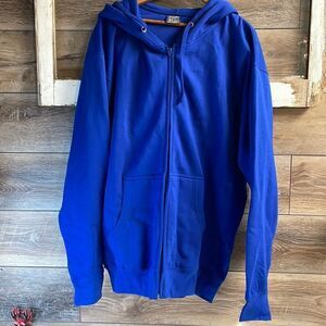 TEN Men’s Hooded Active Wear Sweat Jacket Size XL Blue